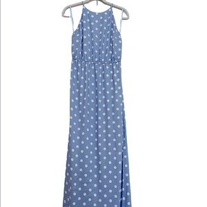 Ann Taylor Maxi Dress Blue Size 10